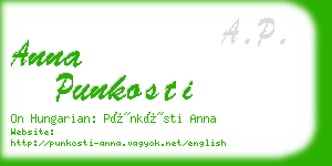 anna punkosti business card